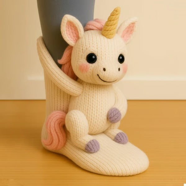 Chaussettes douces à motifs animaux