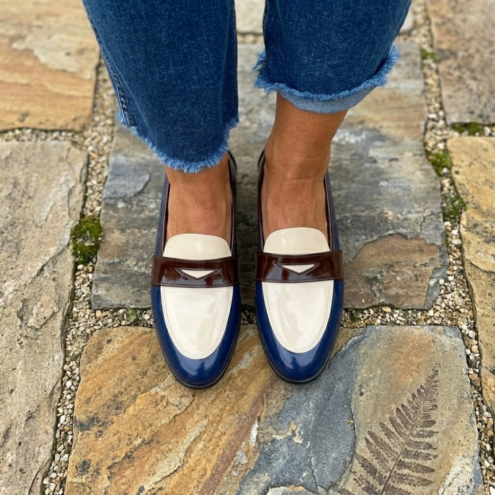 Claudia™ | Mocassins à Contraste