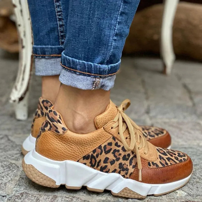 Crissa - Baskets Léopard Confortables