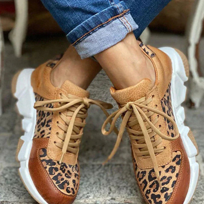 Crissa - Baskets Léopard Confortables