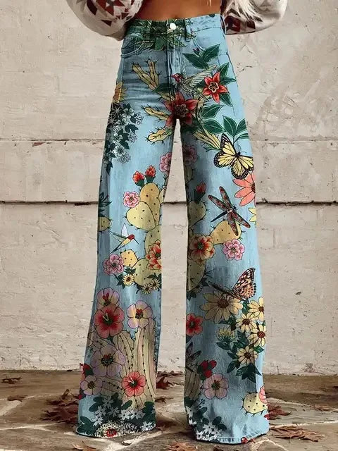 Azly - Pantalon floral décontracté et élégant