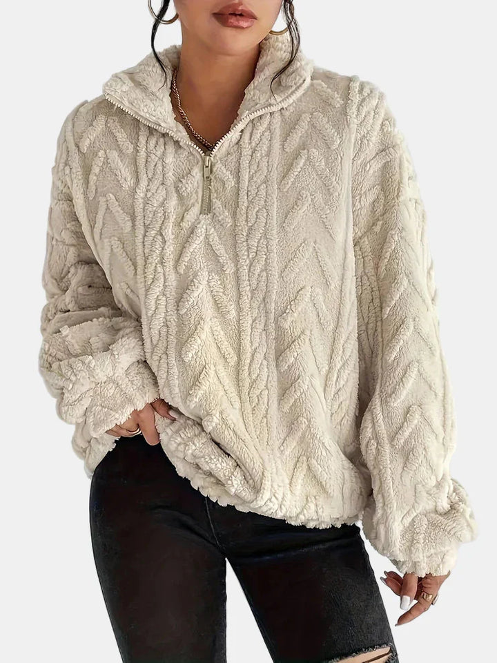Marie - Pull Zippé Chic et Confortable