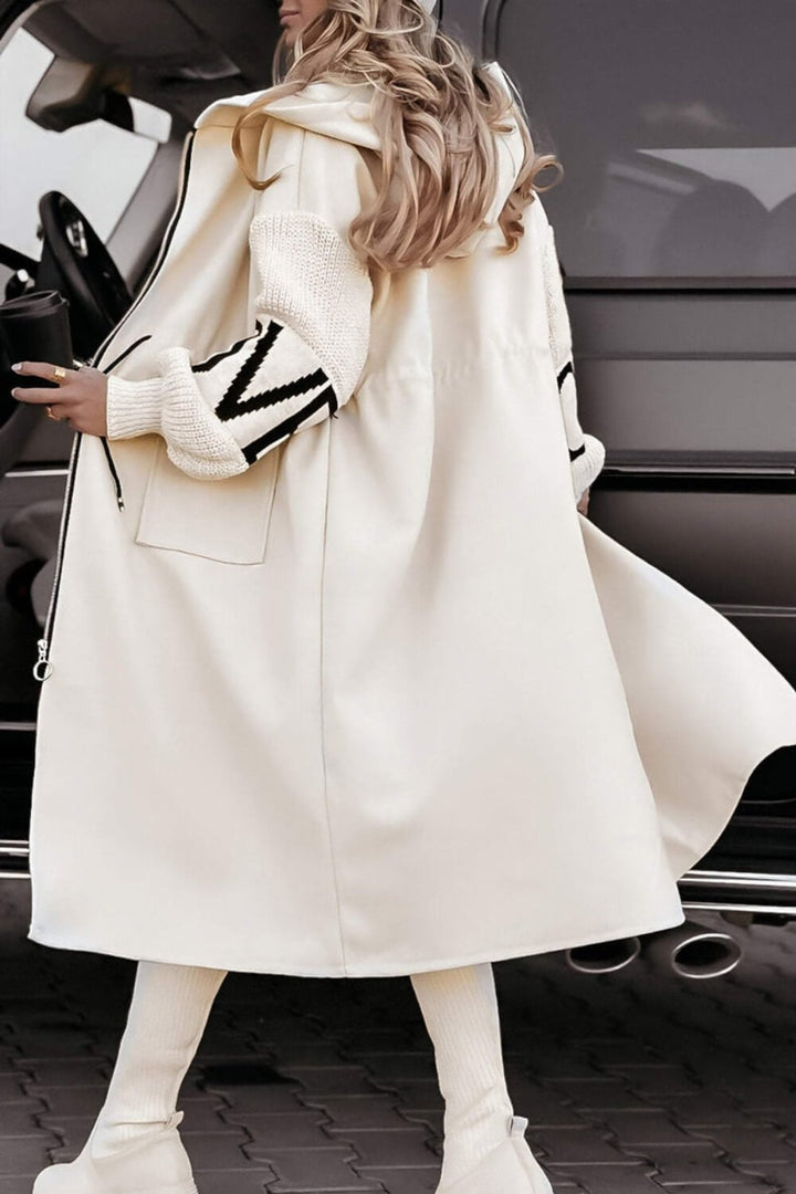Amélie™ | Manteau Femme avec Manches Tricotées