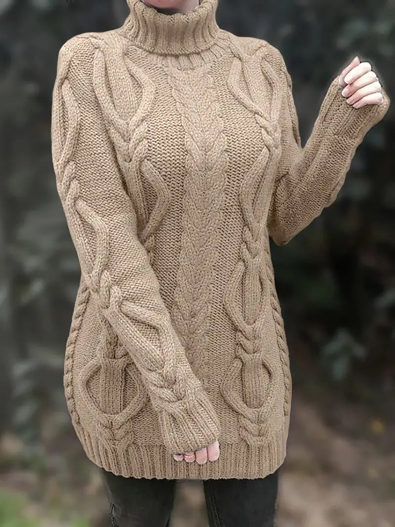 Narda - Élégante Robe Turtleneck