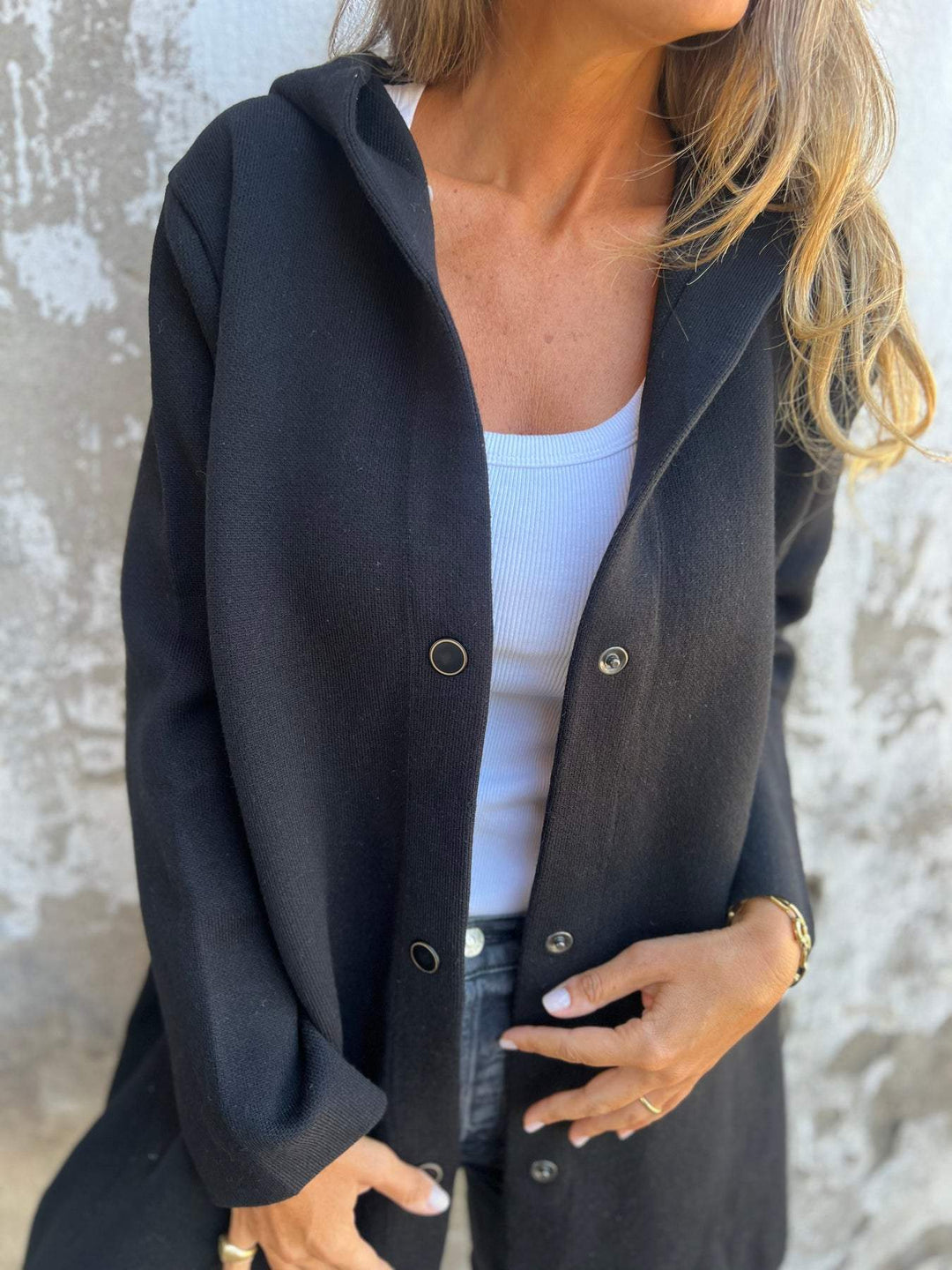 Adriana - Cardigan Décontracté Avec Capuche