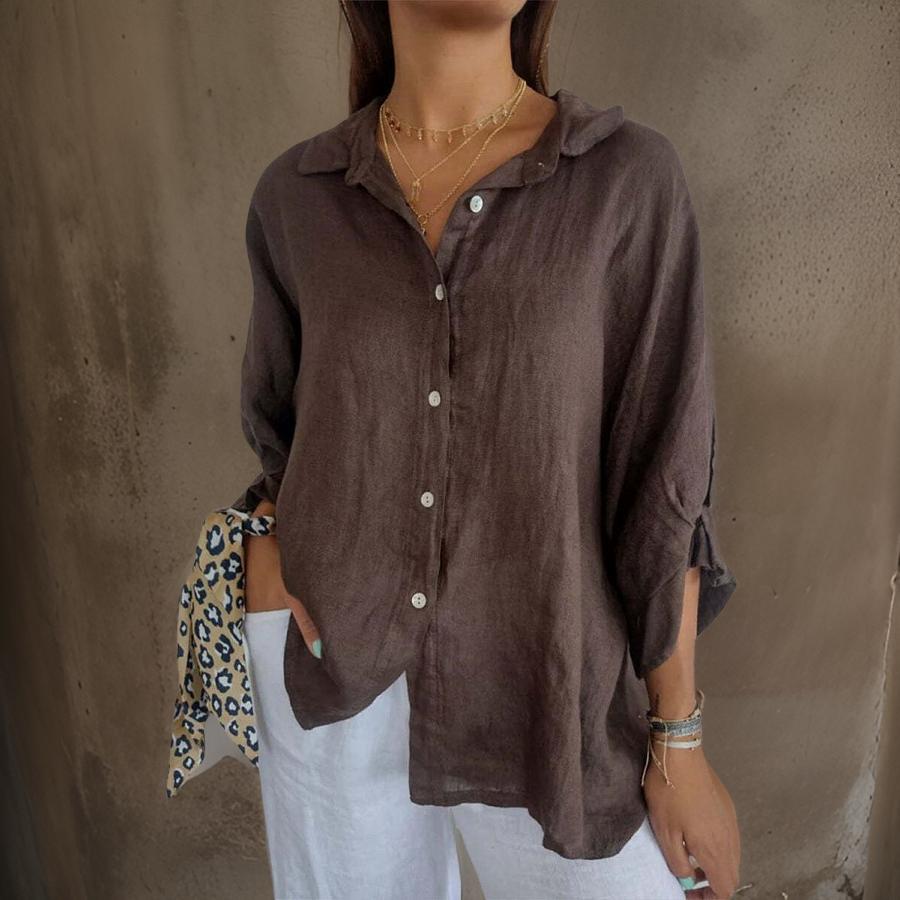 Linda - Élégante Blouse En Lin